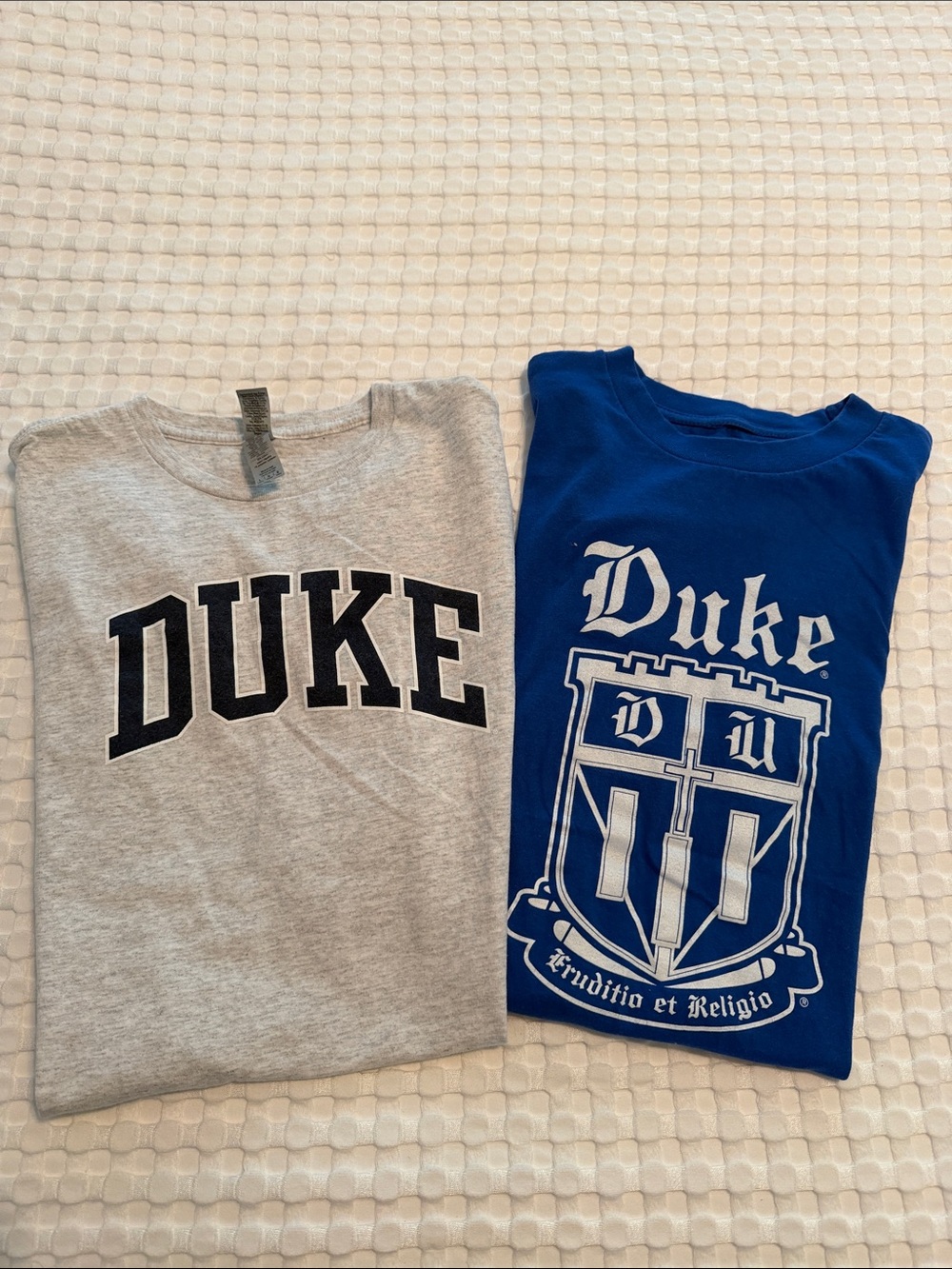 Teen Tees - Gray & Royal Blue Duke Logos